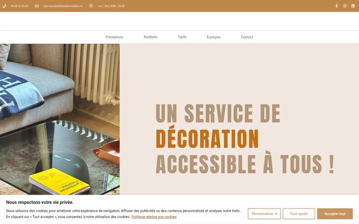Screenshot of doxadecoration.fr