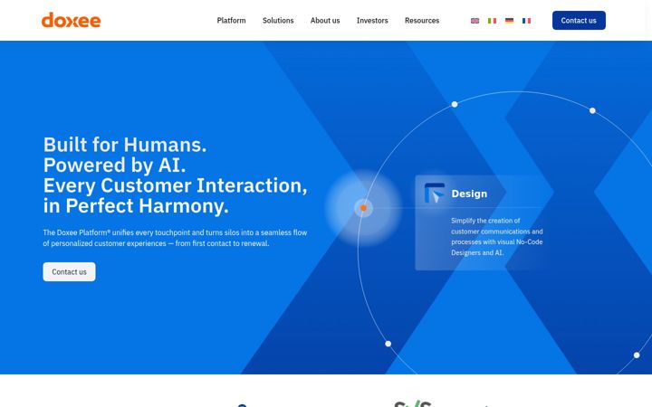 Screenshot of doxee.com