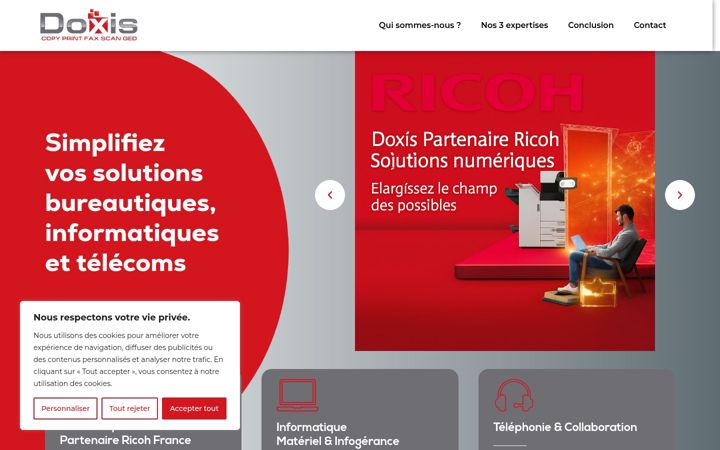Screenshot of doxis.fr