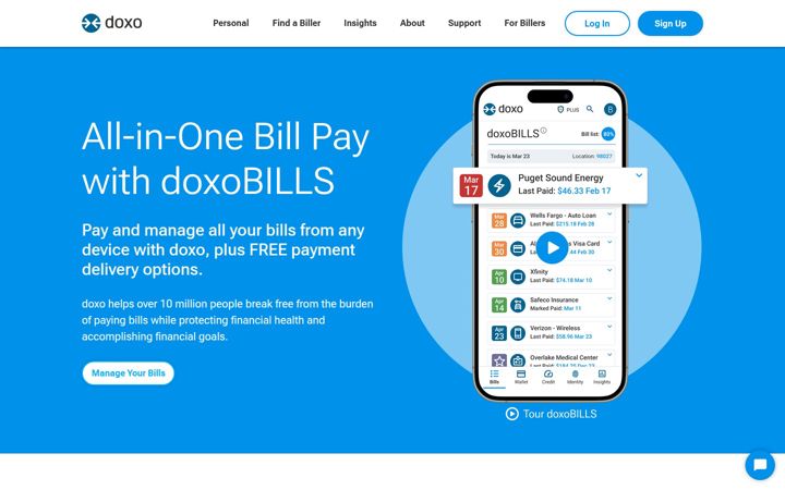 Captură de ecran a doxo.com
