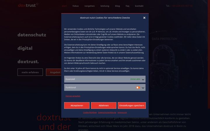 Screenshot του doxtrust.de