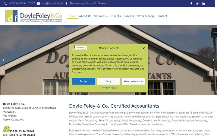 Screenshot ta' doylefoley.ie