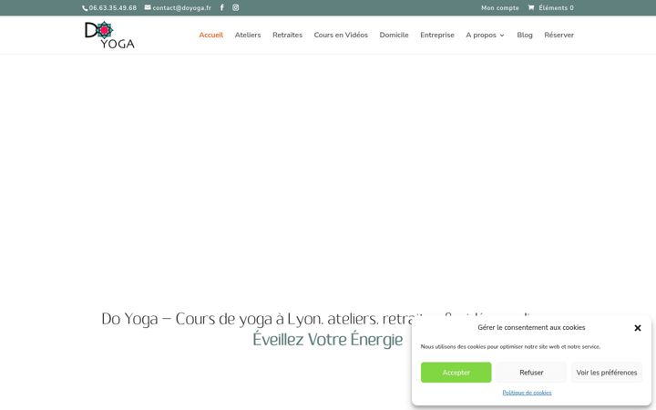 Captura de pantalla de doyoga.fr