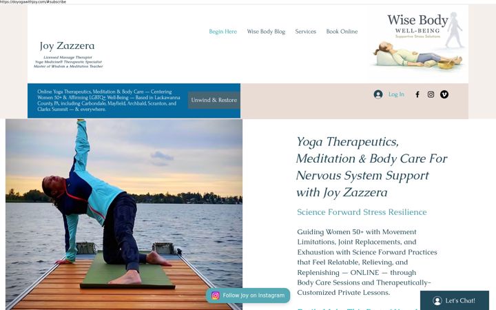 Screenshot of doyogawithjoy.com