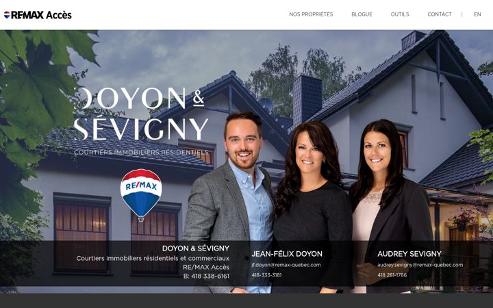 Screenshot of doyonsevigny.com
