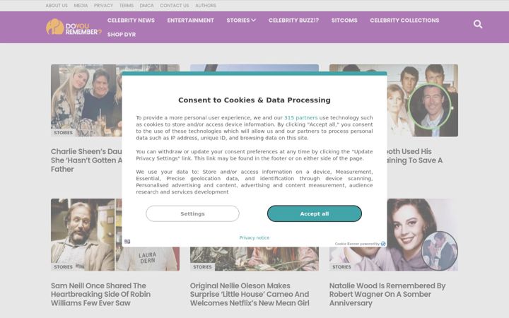 Screenshot of doyouremember.com