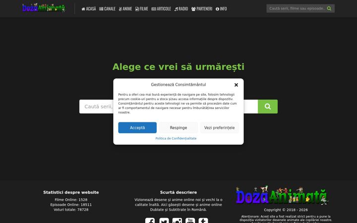 Screenshot of dozaanimata.net