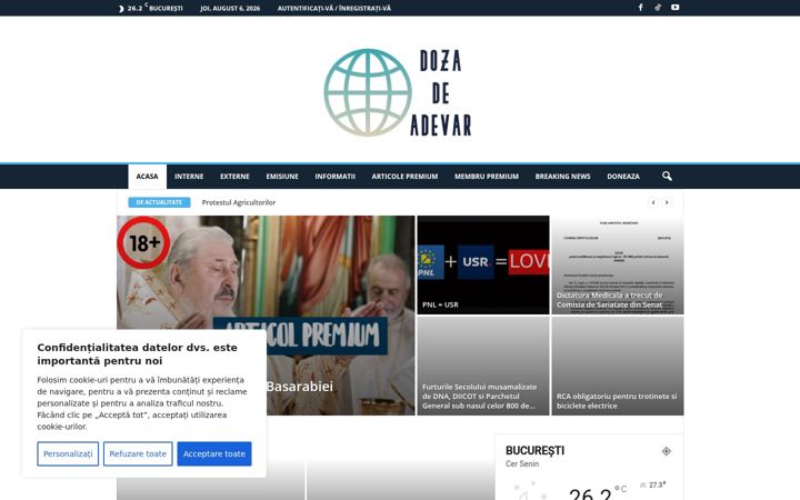 Screenshot of dozadeadevar.ro