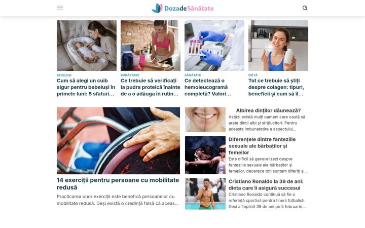 Screenshot of dozadesanatate.ro