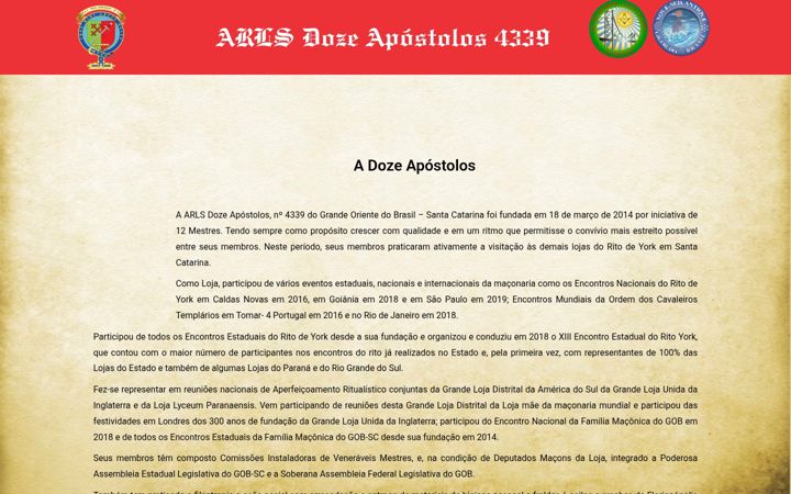 Capture d'écran de dozeapostolos.com.br