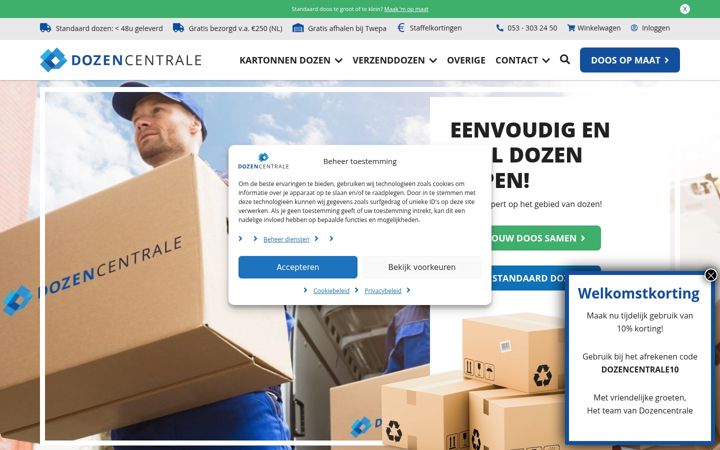Screenshot of dozencentrale.nl