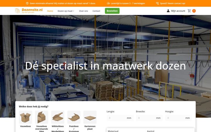 Screenshot of dozensite.nl