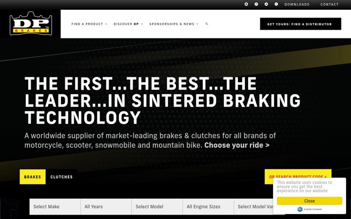 Screenshot of dp-brakes.com