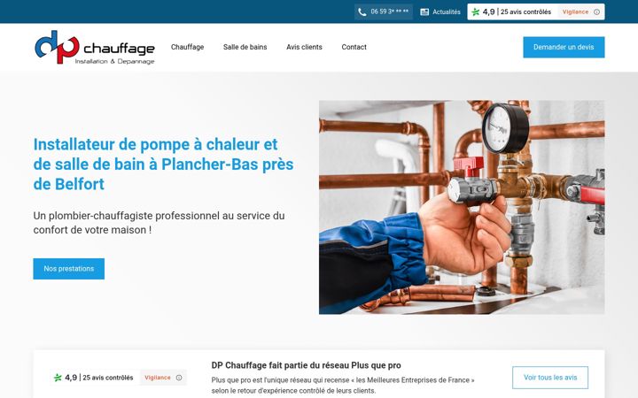 Captura de pantalla de dp-chauffage.fr
