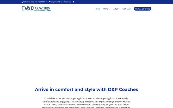 Snímek obrazovky dp-coaches.co.uk