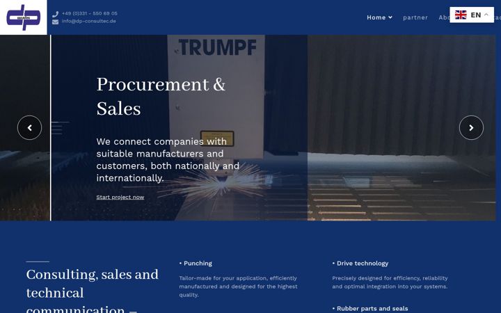 Skærmbillede af dp-consultec.de