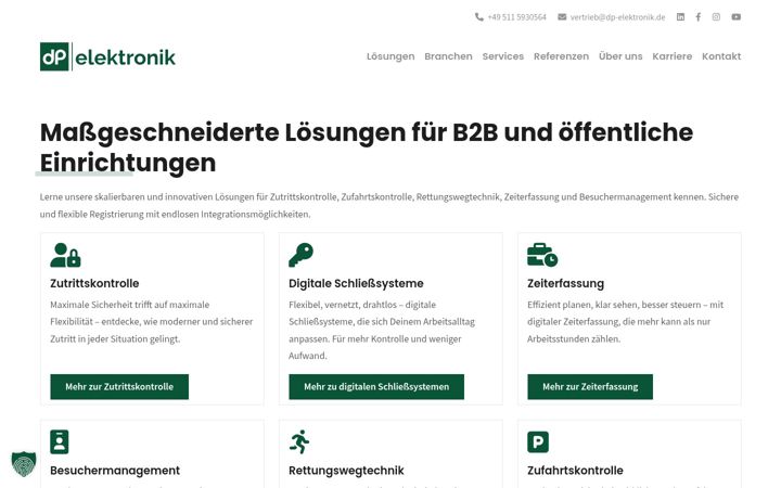 Screenshot of dp-elektronik.de