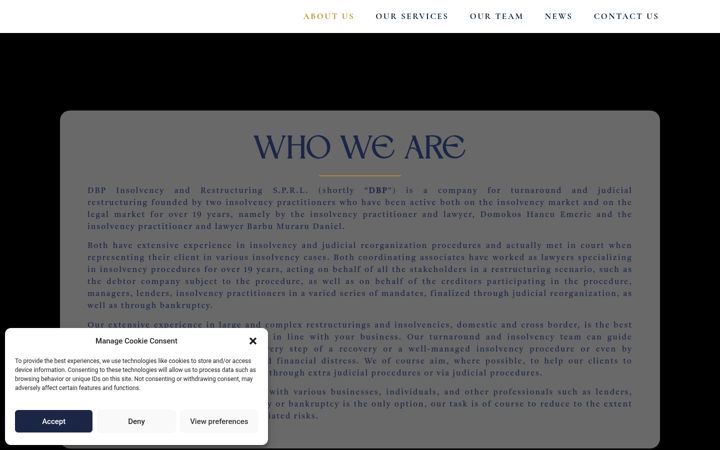 Screenshot of dp-insolvency.ro