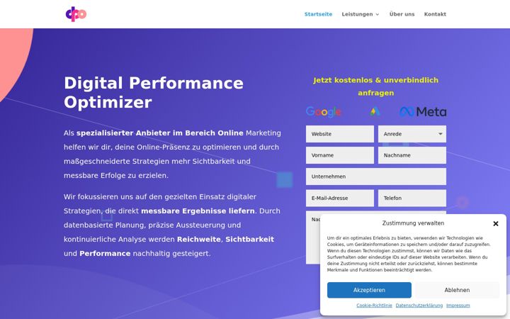 Skærmbillede af dp-optimizer.de
