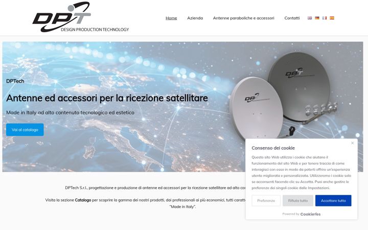 Screenshot van dp-tech.eu
