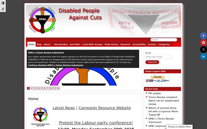 Screenshot of dpac.uk.net