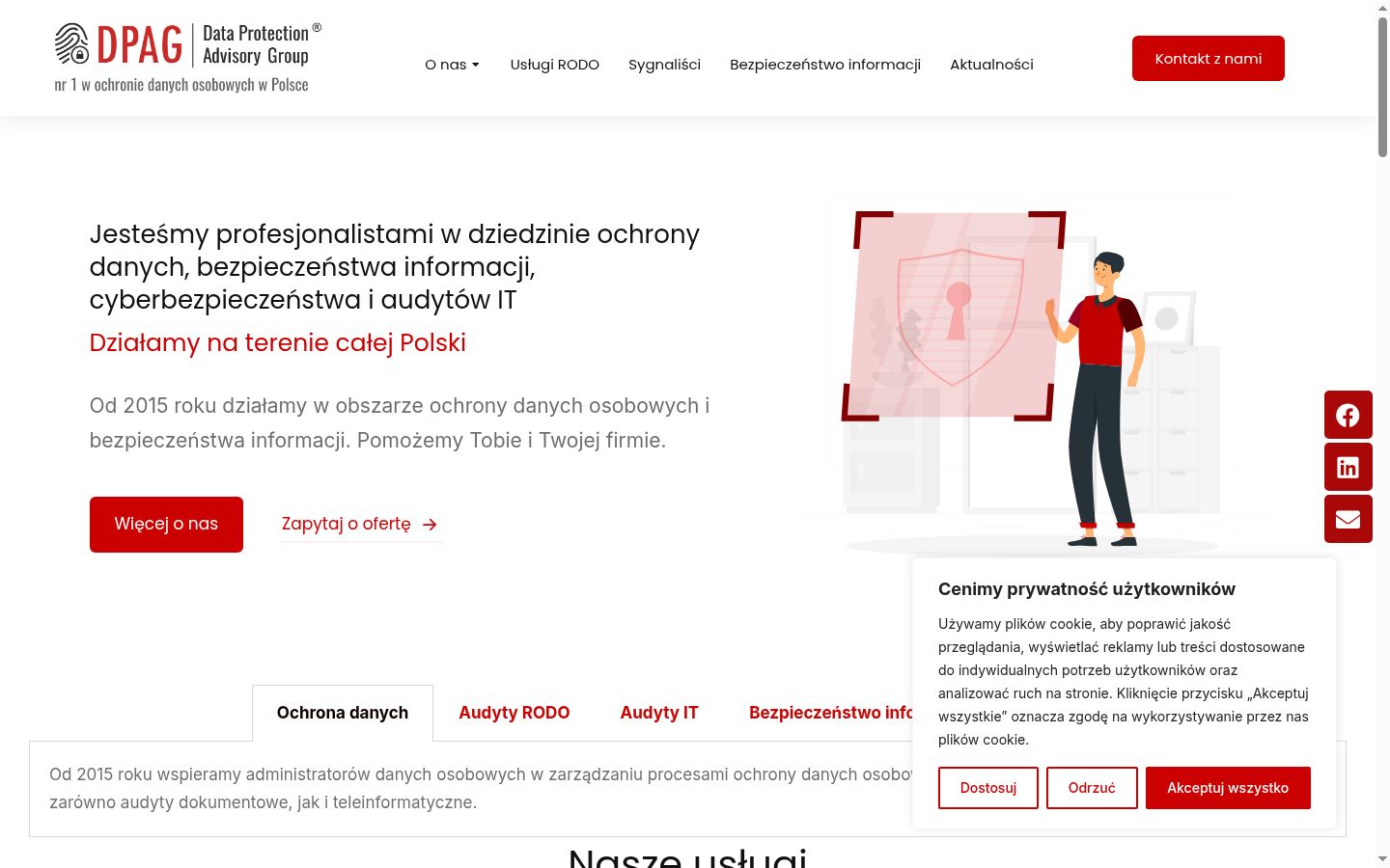 Képernyőkép a bármilyen interakció előtt megjelenő hozzájárulási bannerről