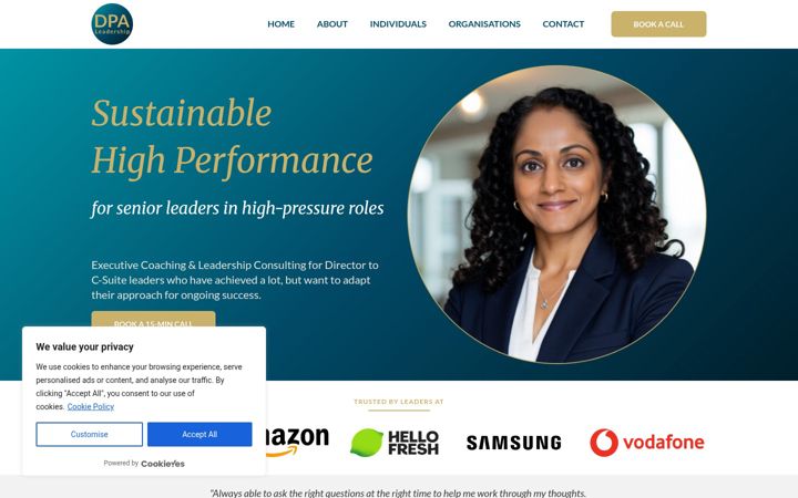 Screenshot of dpaleadership.com