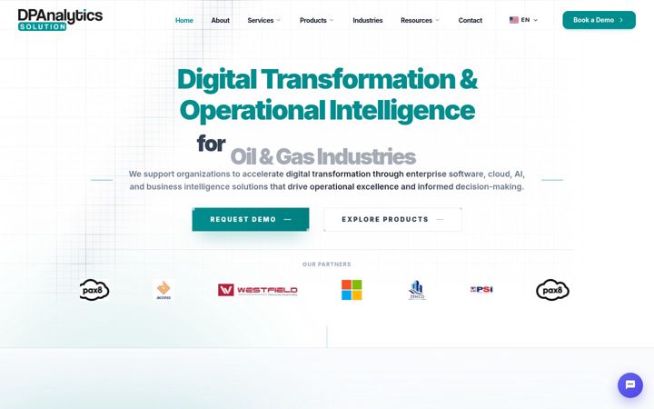 Screenshot of dpanalyticsolution.com