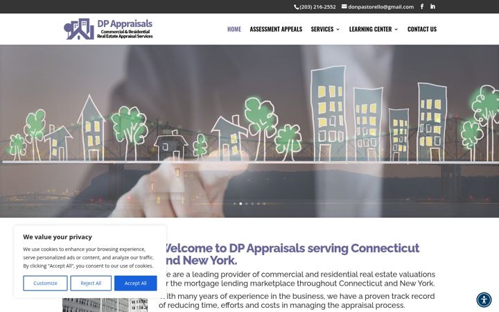 Screenshot of dpappraisals.com