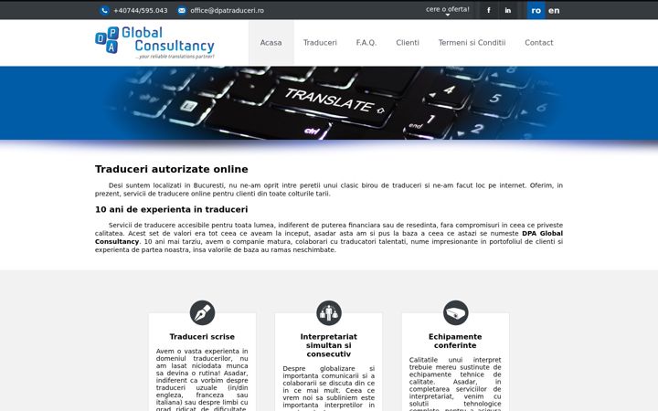 Screenshot of dpatraduceri.ro