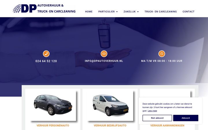 Screenshot of dpautoverhuur.nl