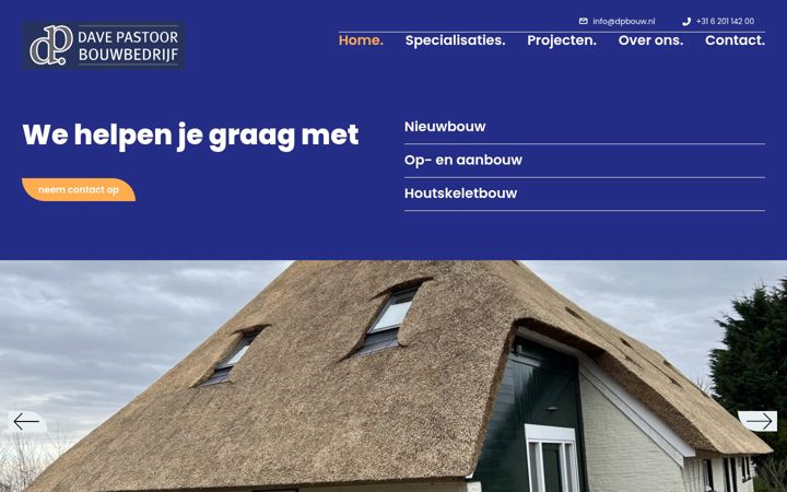 Captura de pantalla de dpbouw.nl