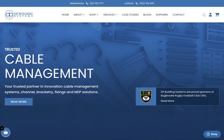 Snímek obrazovky dpbuildingsystems.co.uk