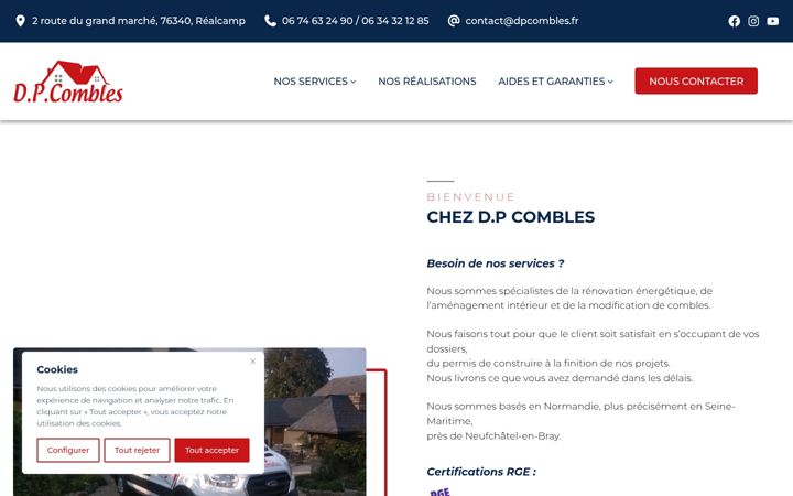 Captura de pantalla de dpcombles.fr