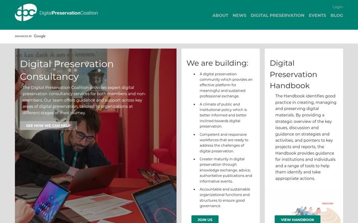 Screenshot of dpconline.org