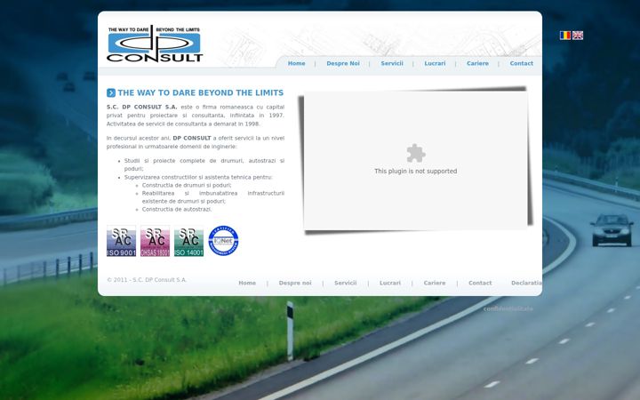 Screenshot of dpconsult.ro