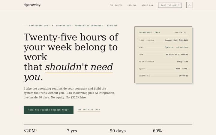 Screenshot of dpcrowley.com