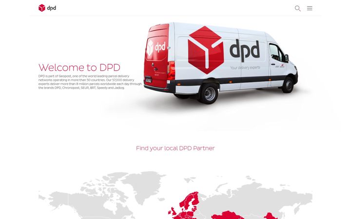 Screenshot of dpd.com