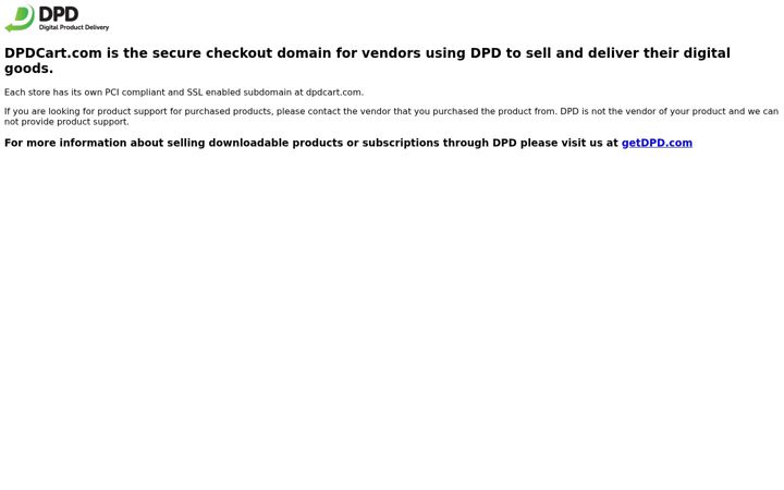 Screenshot of dpdcart.com