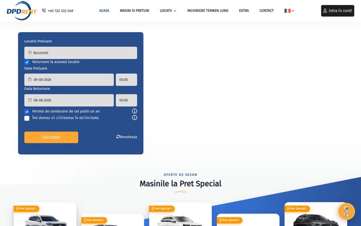 Screenshot of dpdrent.ro