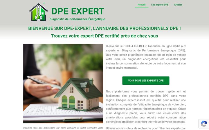 Captura de pantalla de dpe-expert.fr
