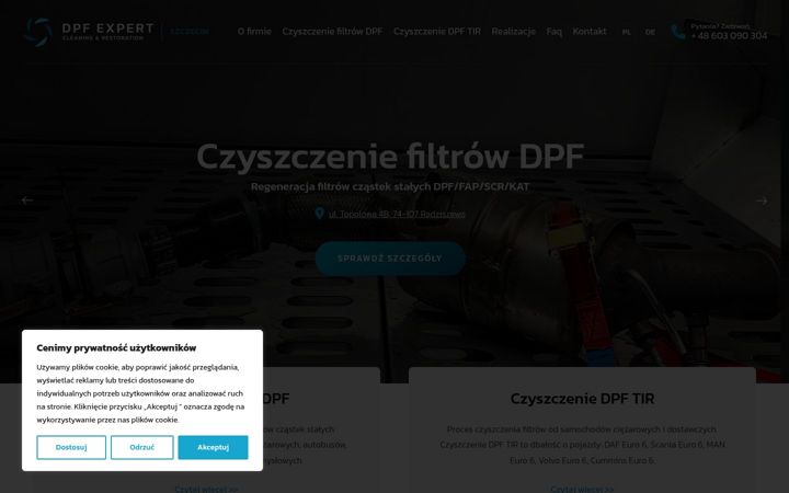 Screenshot ta' dpf-expert.com.pl