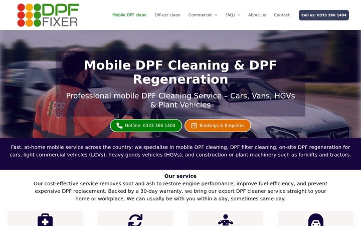 Snímek obrazovky dpf-fixer.co.uk