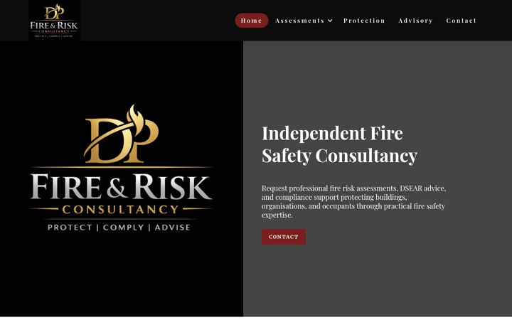 Screenshot of dpfireandriskconsultancy.co.uk