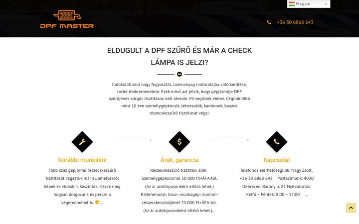 Screenshot of dpfmaster.com