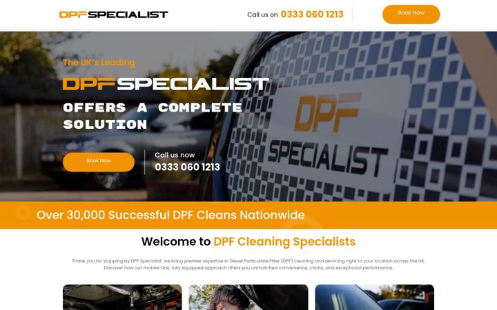 Screenshot of dpfspecialist.co.uk