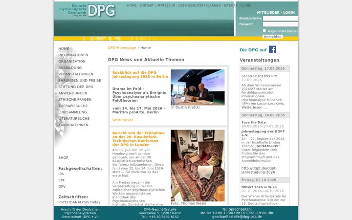 Screenshot von dpg-psa.de