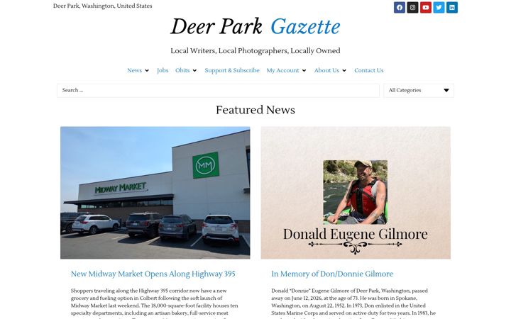 Screenshot of dpgazette.com