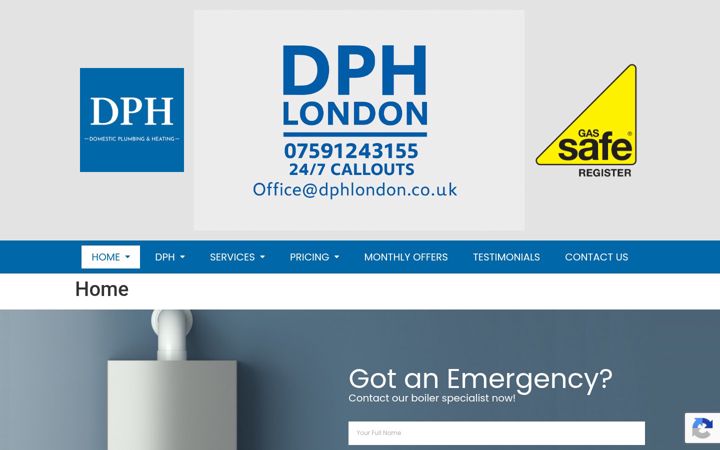 Screenshot of dphlondon.co.uk