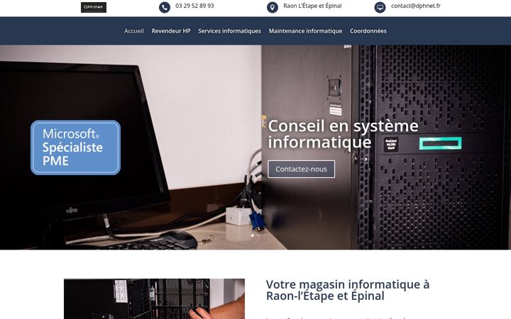 Screenshot of dphnet.fr